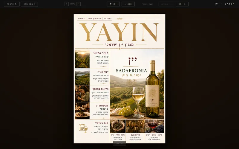 YAYIN — a digital wine magazine from ZOHAR's own ecosystem.